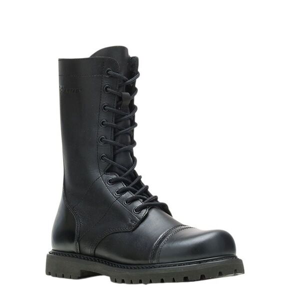 Bates Men's Paratrooper Combat Jump Boots Leather Black EO2184 Size Mens 8.5 - Picture 2 of 9